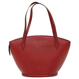 Louis Vuitton-LOUIS VUITTON Epi Saint Jacques Shopping Bolsa de Ombro Vermelho M52277 Autenticação de LV 48964-Vermelho