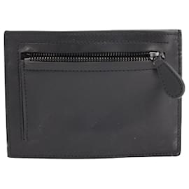 Bottega Veneta-Bottega Veneta Intrecciato Zip Card Holder in Black Leather-Black