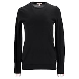 Burberry-Burberry Crewneck Sweater in Black Wool-Black