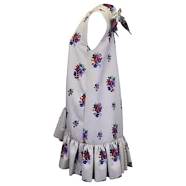 Msgm-Mini-robe florale à volants MSGM en polyester blanc-Autre,Imprimé python