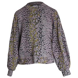 Ganni Sudadera Metálica Isoli De Algodón Con Estampado Animal Otro Impresión de pitón