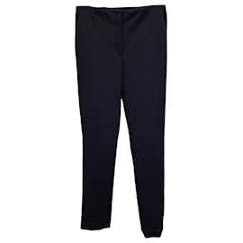 Theory-Theory Tech Knit Slim-Fit Trousers in Navy Blue Polyester-Navy blue