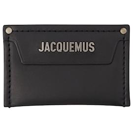 Jacquemus-Meunier Cardholder - Jacquemus - Leather - Black-Black