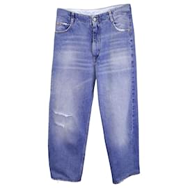 Maison Martin Margiela-MM6 Vaqueros de pernera recta con detalle de llavero en denim azul claro de Maison Margiela-Azul,Azul claro