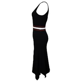 A.L.C-a.l.C. Anders Handkerchief Hem Knit Midi Dress in Black Viscose-Black