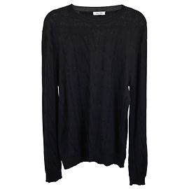 Pull Valentino Garavani VLTN en Laine Vierge Noire Noir