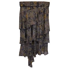 Isabel Marant-Isabel Marant Étoile Jeezon Ruffled Skirt in Multicolor Viscose-Other,Python print
