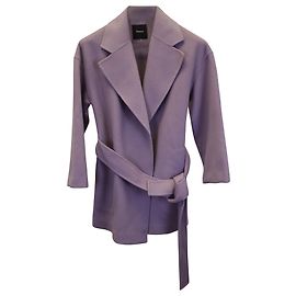 Cappotto Theory Robe in lana-cashmere foderato viola Altro
