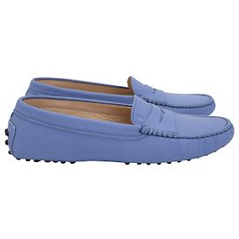 Mocassins Tod's Gommino em couro azul pastel Azul Outro