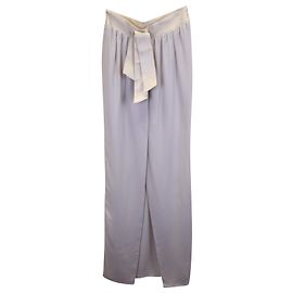 Lanvin-Maxirock mit Schleifendetail aus grauem Acetat Grau