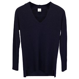 Pull Col V Iris & Ink en Cachemire Bleu Marine Bleu Bleu Marine