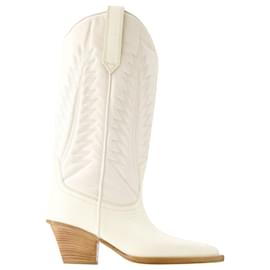 Paris Texas-Rosario 60 Boots - Paris Texas - Leather - Beige-White