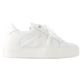 Zadig & Voltaire-Baskets La Flash Chunky - Zadig & Voltaire - Cuir - Blanc-Blanc