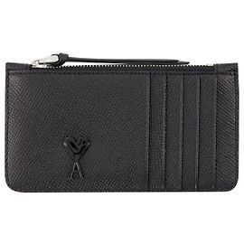 ADC Zipped Card Holder - AMI Paris - Leather - Black Black