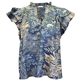 Ulla Johnson-Ulla Johnson Lei Floral-Print Top in Multicolor Cotton-Multiple colors