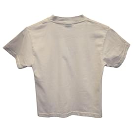 Balenciaga-Balenciaga Kid's BB Paris Icon Camiseta em algodão bege-Bege