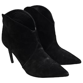 Saint Laurent-Saint Laurent Ankle Boots in Black Suede-Black