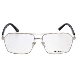 Balenciaga BB02480 Aviator Glasses in Silver Metal  Silvery Metallic