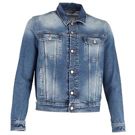 Ami Paris Denim Jacket in Blue Cotton Blue