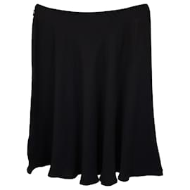Prada-Prada A-Line Skirt in Black Viscose-Black