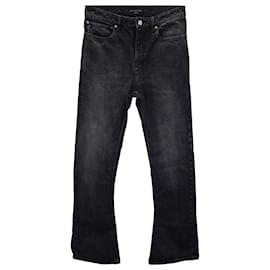 Balenciaga-Balenciaga Unisex Bootcut Denim Pants in Black Cotton-Black