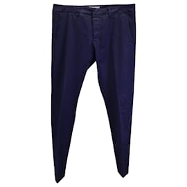 Ami-Ami Paris Chino Pants in Navy Blue Cotton-Blue,Navy blue