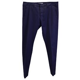 Calça Chino Ami Paris em Algodão Azul Marinho Azul Azul marinho
