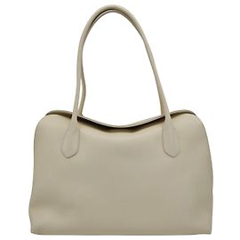 Bolsa The Row Gabriele em couro creme Bege