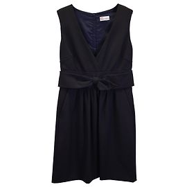 Red Valentino Mini-robe sans manches avec nœud en polyester noir Noir