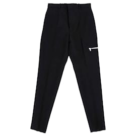 Jil Sander-Jil Sander Zip-pocket Tailored Trousers in Black Wool-Black