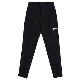 Jil Sander Zip-pocket Tailored Trousers in Black Wool Black