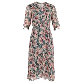 Ba&Sh-Ba&Sh Betty Midi Dress in Floral Print Viscose-Other,Python print