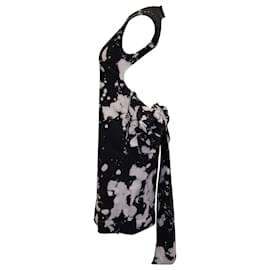 Autre Marque-N21 Mini-robe dos ouvert sans manches en coton noir et blanc-Noir