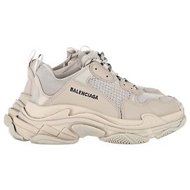 Balenciaga Triple S Chunky Sneakers in Beige Polyester Beige