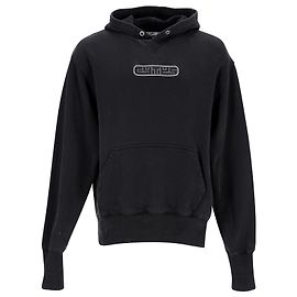 Autre Marque Eytys Lewis Logo-Patch-Hoodie aus schwarzer Bio-Baumwolle Schwarz