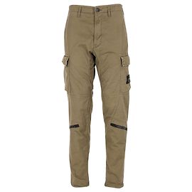 Calça cargo Stone Island em algodão verde oliva Verde Verde oliva