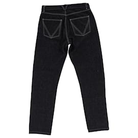 Bottega Veneta-Bottega Veneta Straight Leg Denim Jeans in Navy Blue Cotton-Navy blue