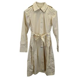 Trench Fendi en soie beige Marron Beige