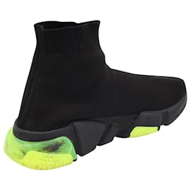 Balenciaga-Balenciaga Speed Trainers in Clearsole Yellow Fluo Polyester-Black