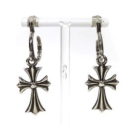 Chrome Hearts Orecchini a cerchio incrociato Argento