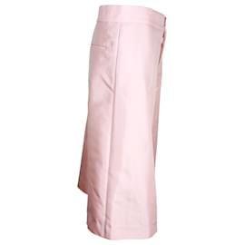 Marni-Pantaloni culotte a gamba larga Marni in cotone rosa-Altro