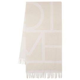 Totême Sciarpa Jacquard Monogram - Toteme - Lana - Bianco Marrone Beige