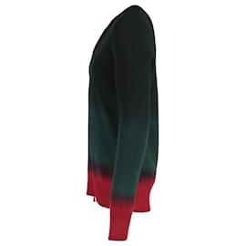 Burberry-Burberry Prorsum Ombre Pullover mit V-Ausschnitt aus mehrfarbiger Wolle-Mehrfarben