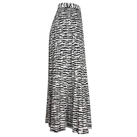 Proenza Schouler-Proenza Schouler Pleated Zebra Midi Skirt in Animal Print Viscose-Other