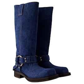 Acne-Balius Boots - Acne Studios - Canvas - Blue-Blue