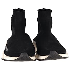 Balenciaga-Balenciaga Speed Sneakers in Black Polyester-Black