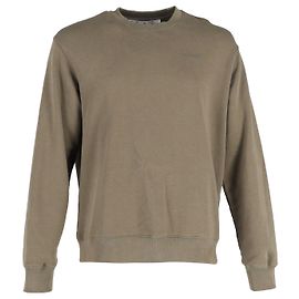 Off White Suéter Off-White Diagonal Tab Crewneck em Algodão Cáqui Verde Caqui