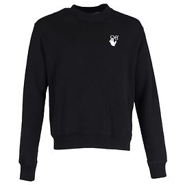 Off White Off-White-Sweatshirt mit Logo-Print aus schwarzer Baumwolle Andere