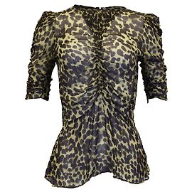 Isabel Marant Etoile Isabel Marant Étoile Caja Bluse aus Viskose mit Animal-Print Andere Python drucken