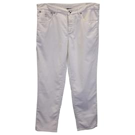 Brunello Cucinelli-Brunello Cucinelli Five-Pocket Trousers in White Cotton Corduroy-White